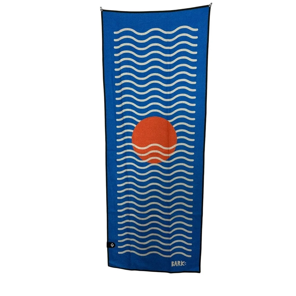 Nomadix Mini Towel Bark Blue Orange Sun‎ Graphic Quick Dry Recycled 16x40 NEW